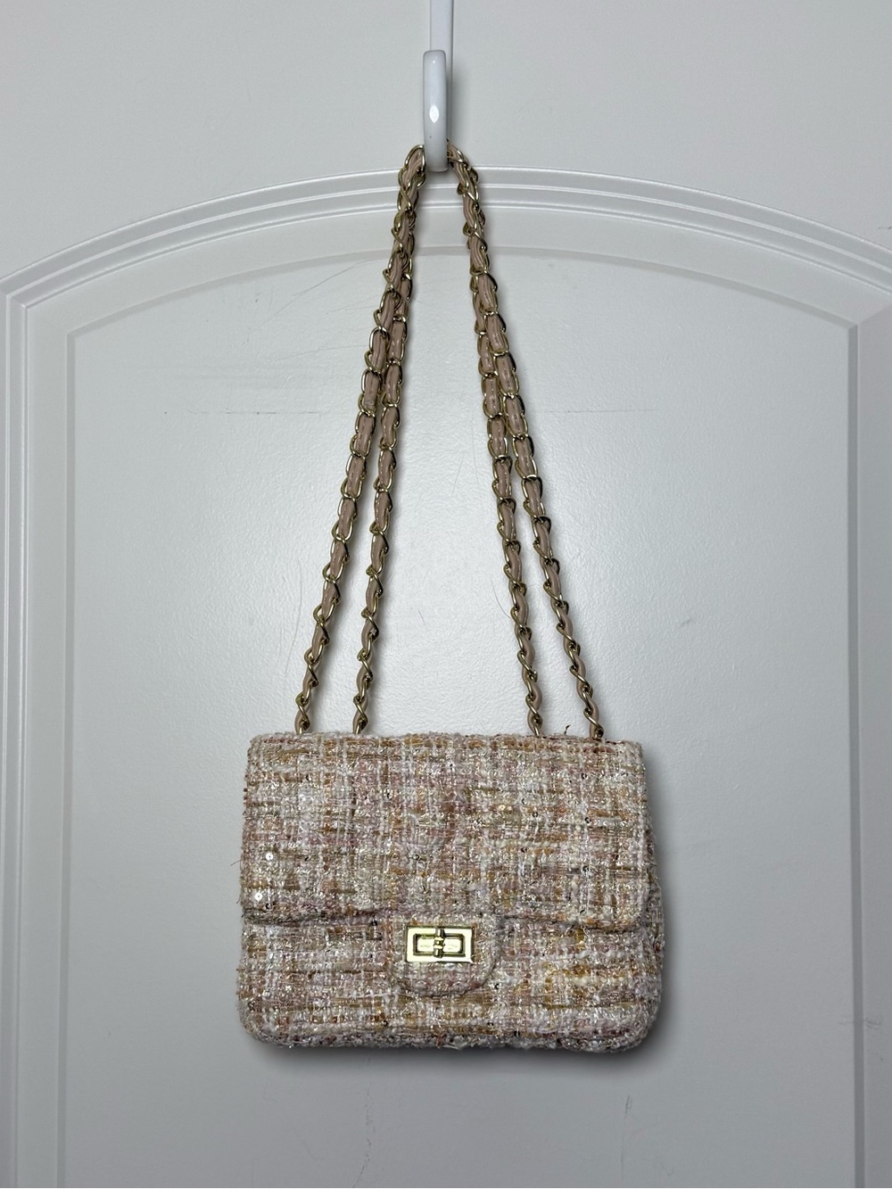 Tweed shoulder bag